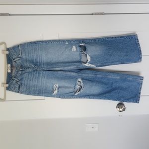 We the Free CRVY wide leg distressed jeans
